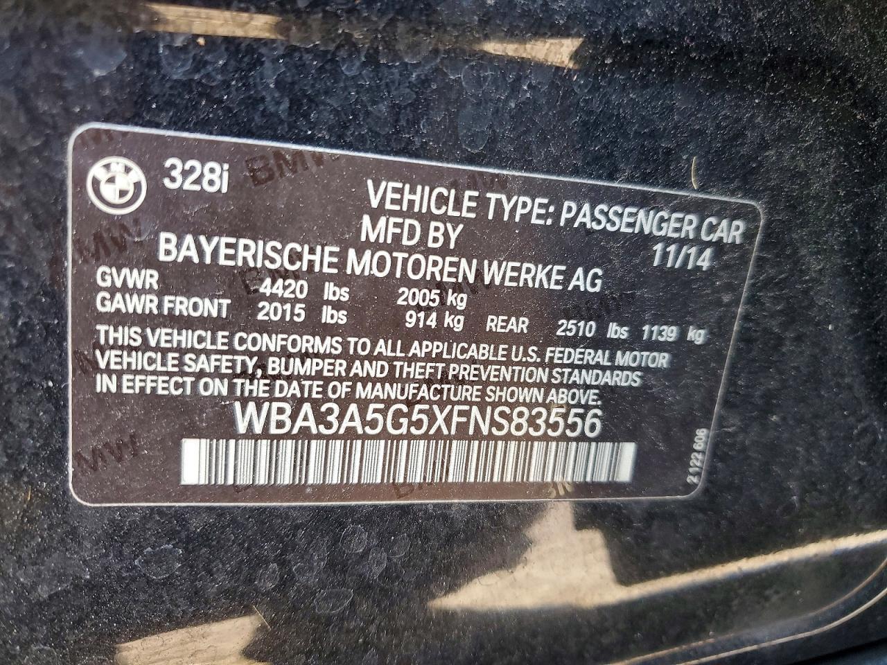 2015 BMW 328 i