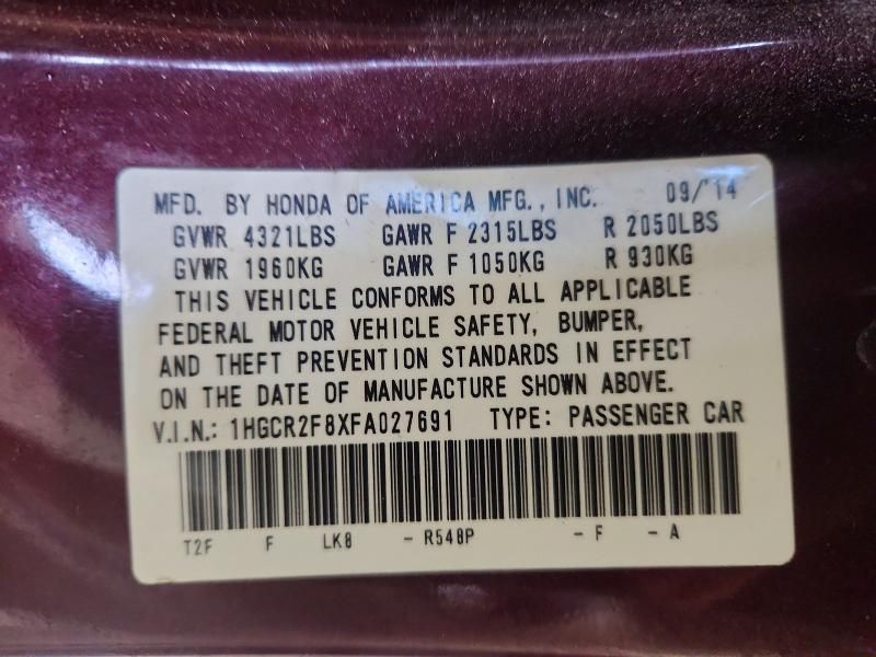 2015 Honda Accord exl