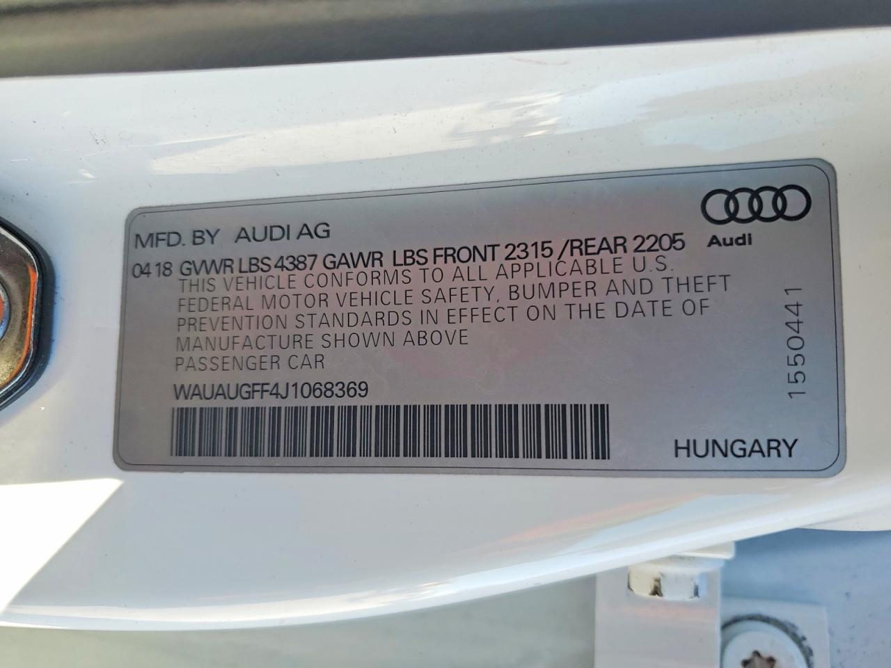 2018 Audi A3 Premium