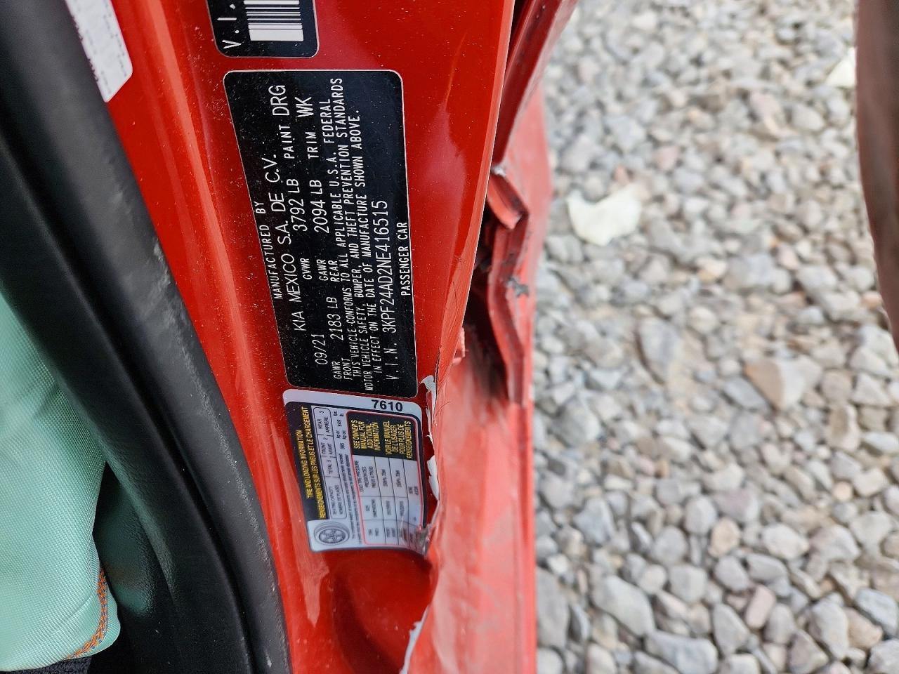 2022 KIA Forte fe