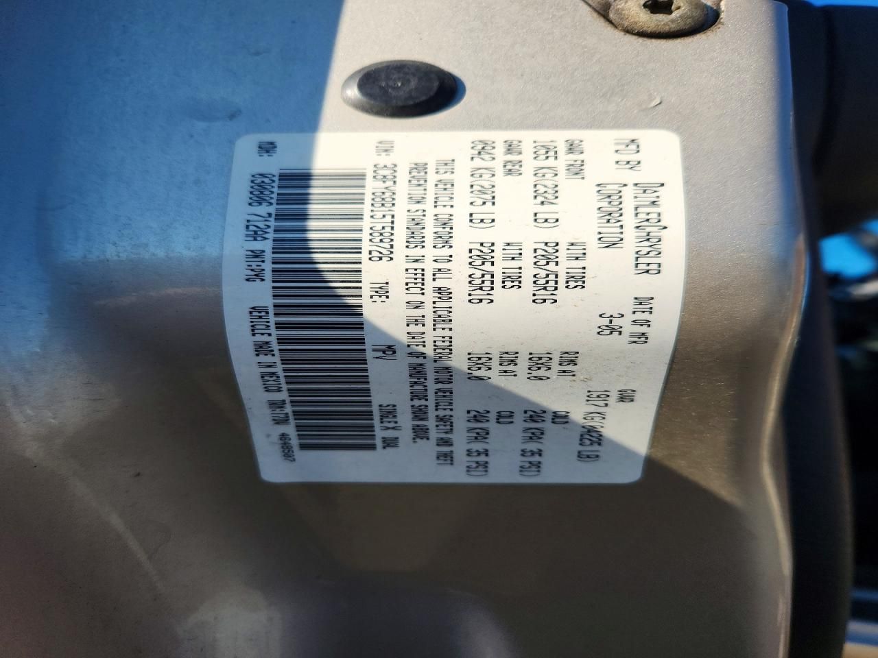 2005 Chrysler Pt Cruiser Limited