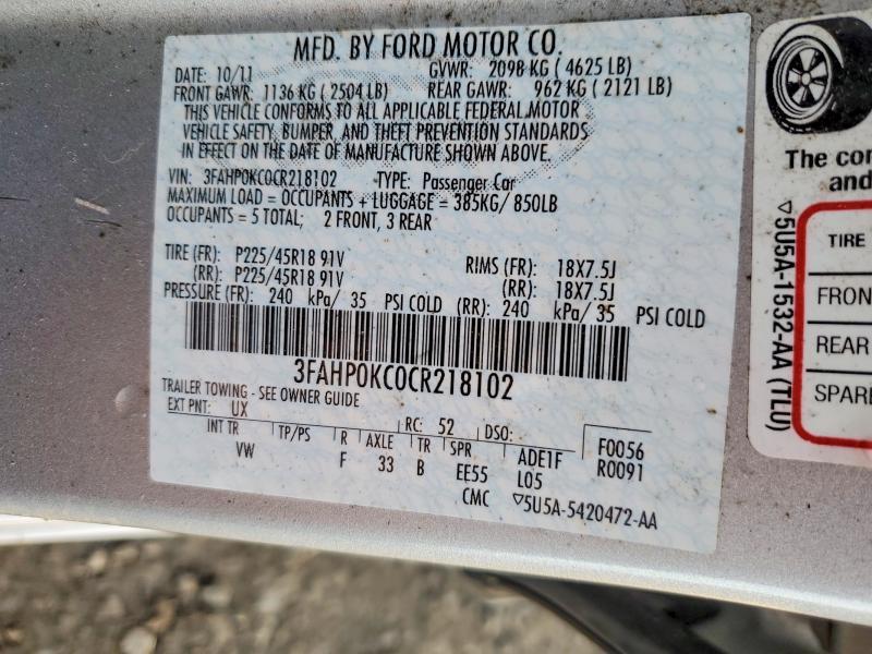 2012 Ford Fusion Sport