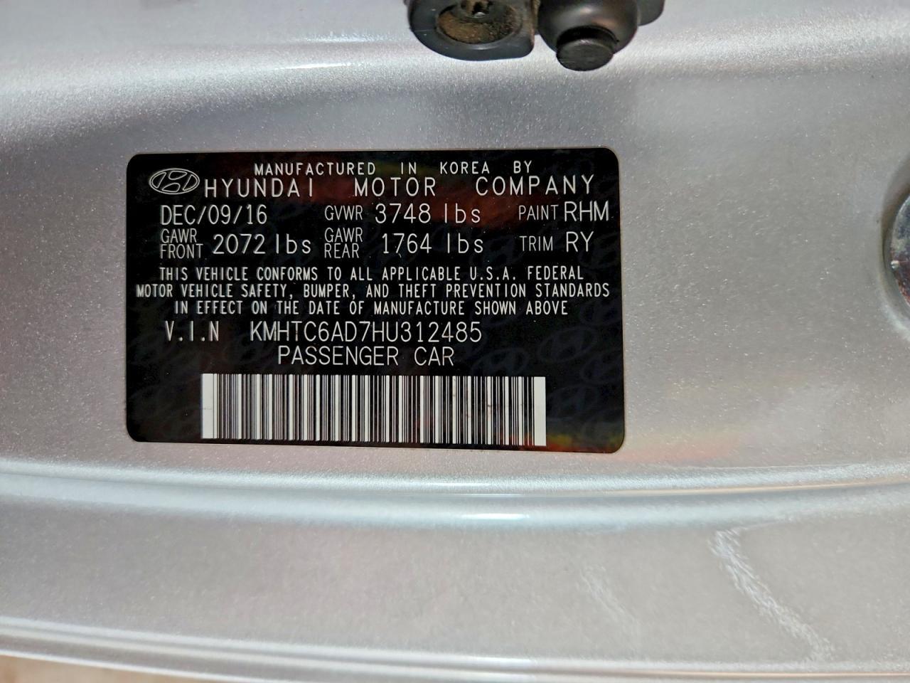 2017 Hyundai Veloster Value Edition