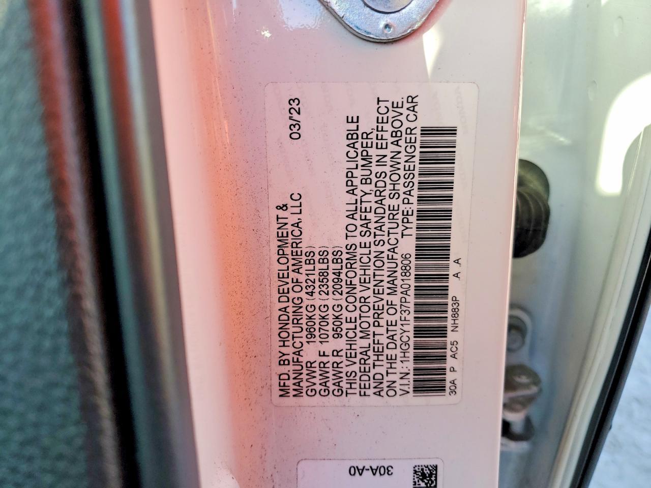 2023 Honda Accord ex