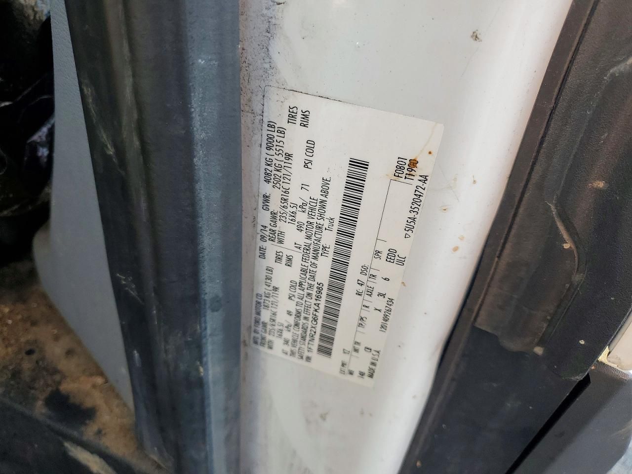 2015 Ford Transit T-250 Utility / Service Van