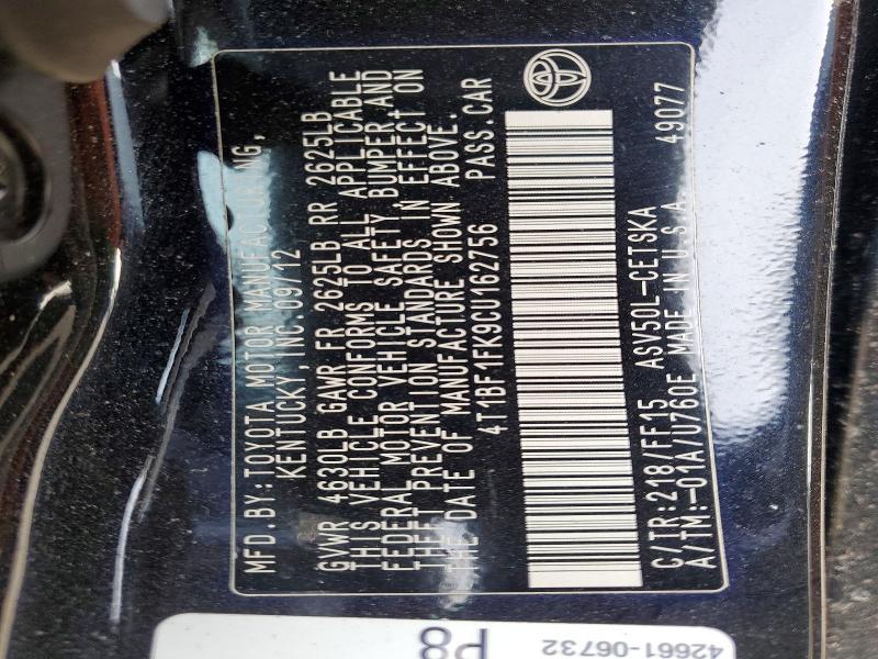 2012 Toyota Camry Base