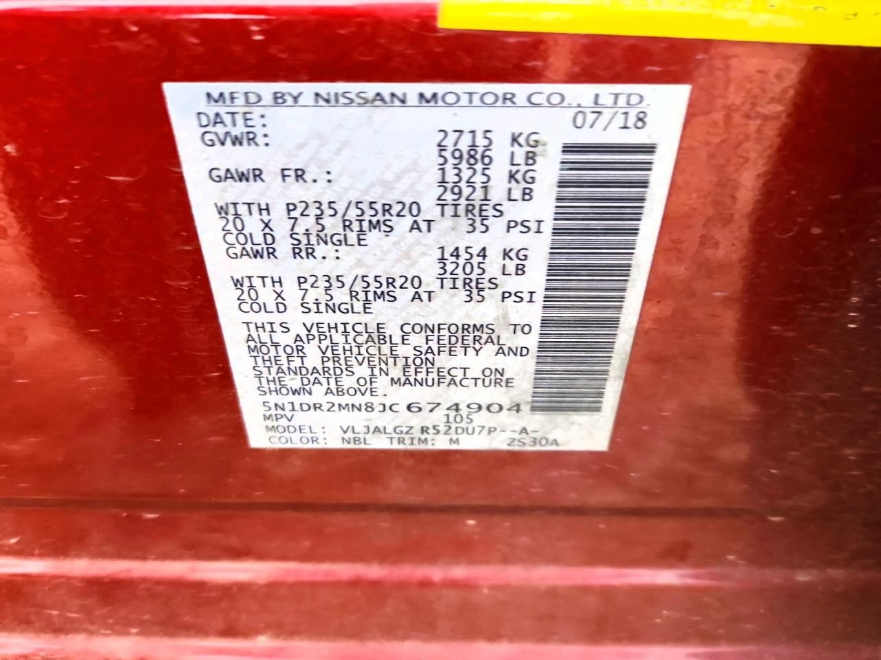 2018 Nissan Pathfinder s