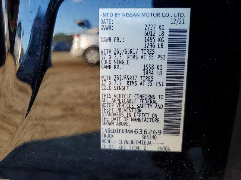 2022 Nissan Frontier sv