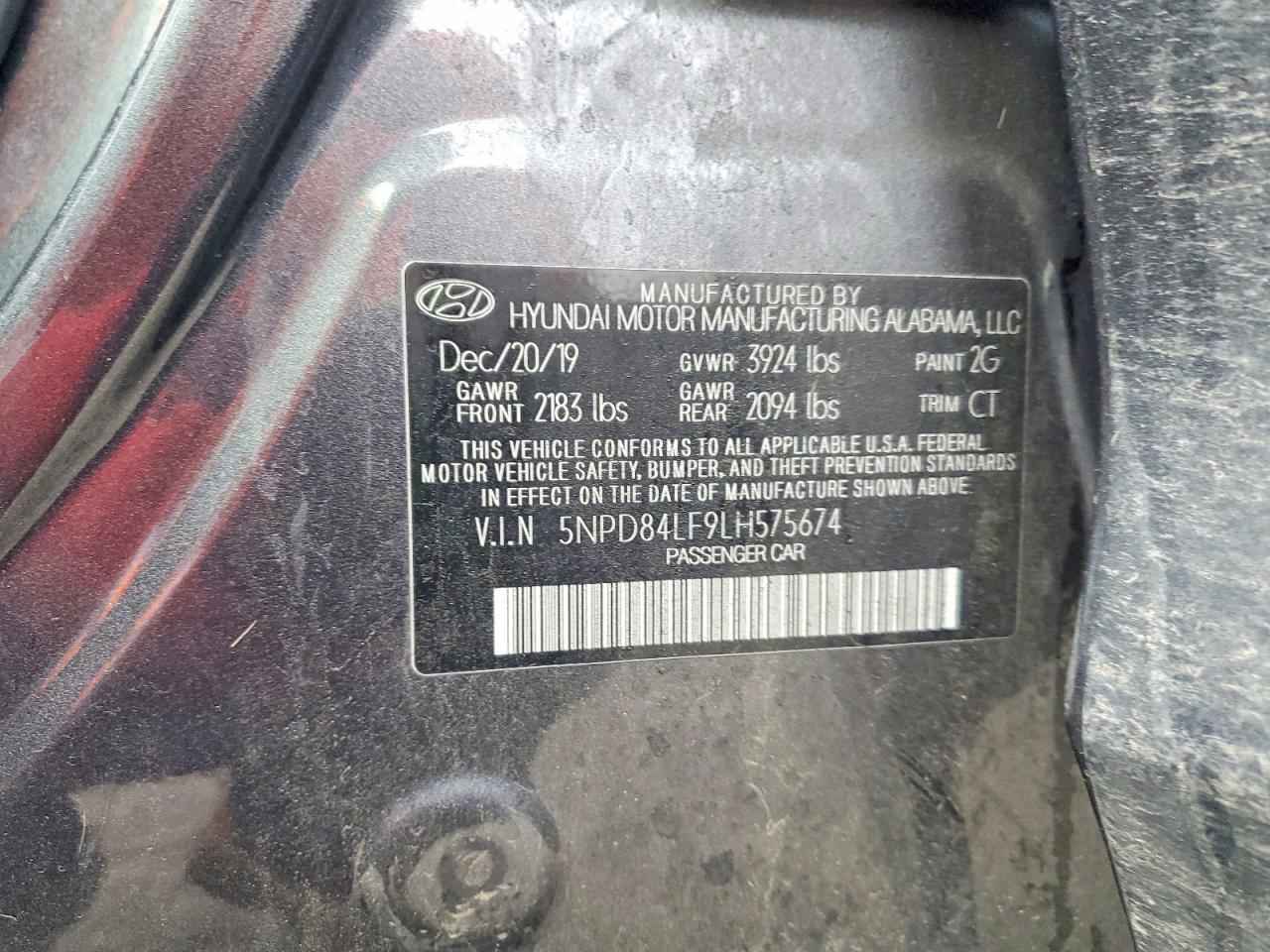2020 Hyundai Elantra sel
