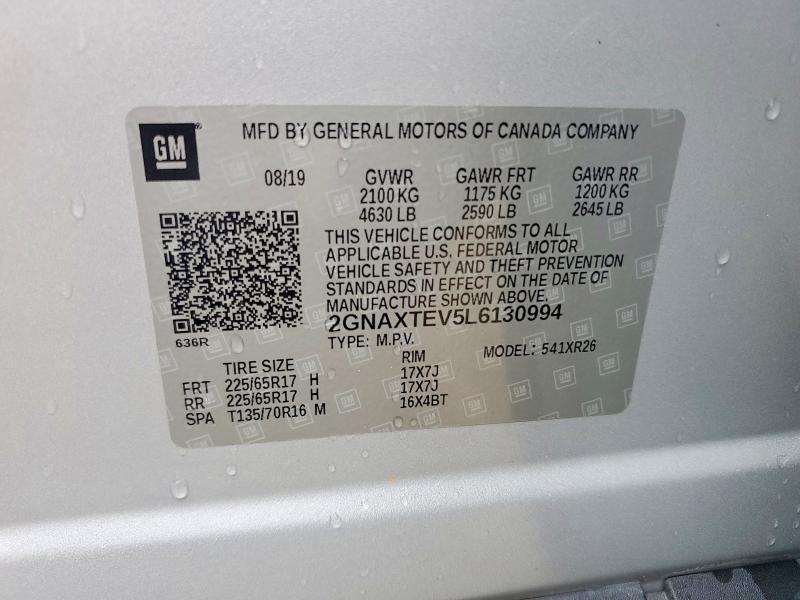2020 Chevrolet Equinox lt