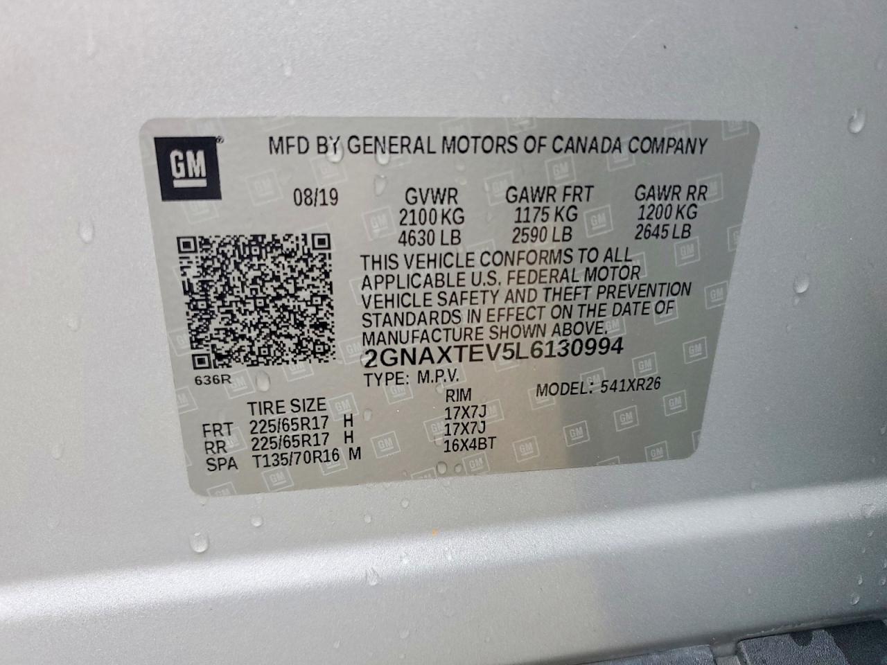 2020 Chevrolet Equinox lt