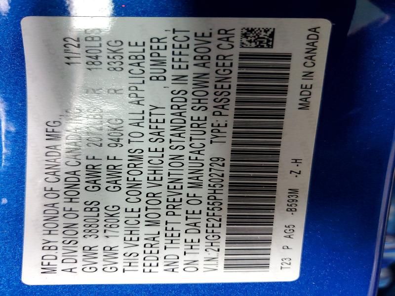 2023 Honda Civic Sport