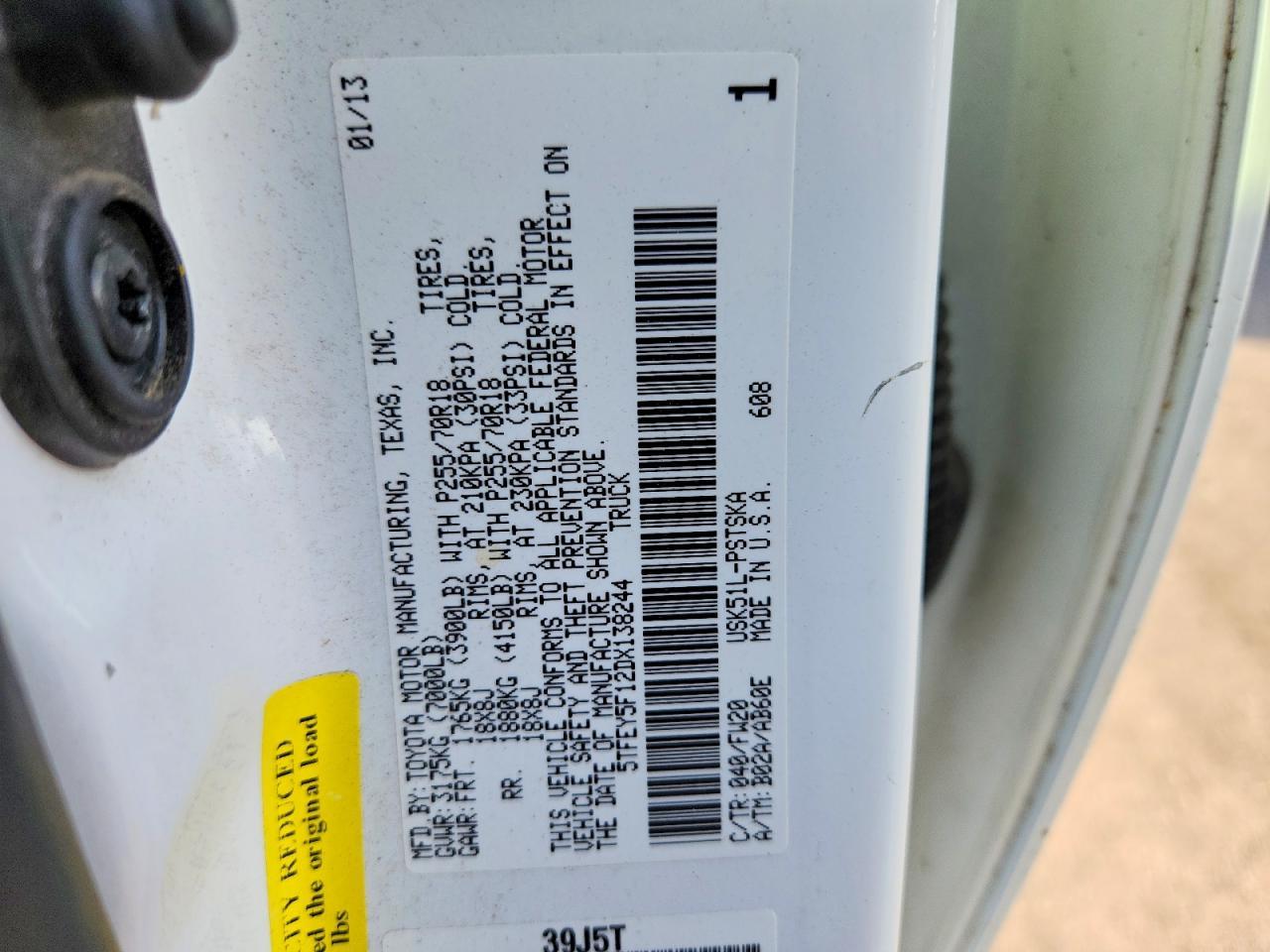 2013 Toyota Tundra Grade