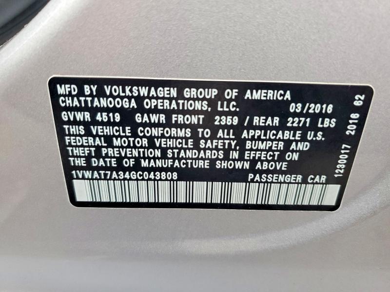 2016 Volkswagen Passat s