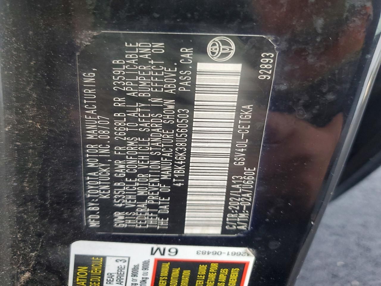 2008 Toyota Camry le