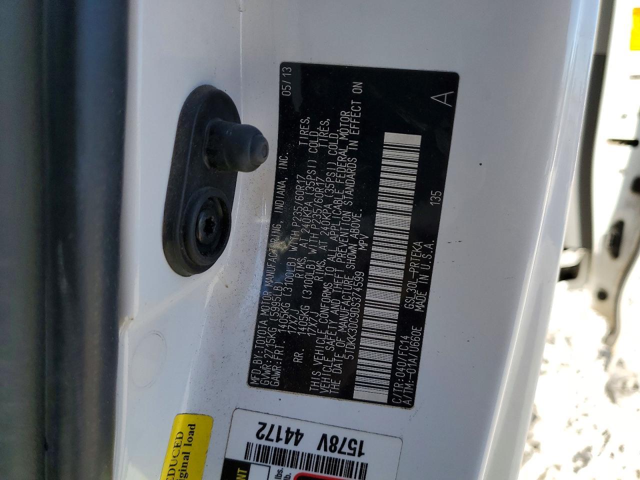 2013 Toyota Sienna le
