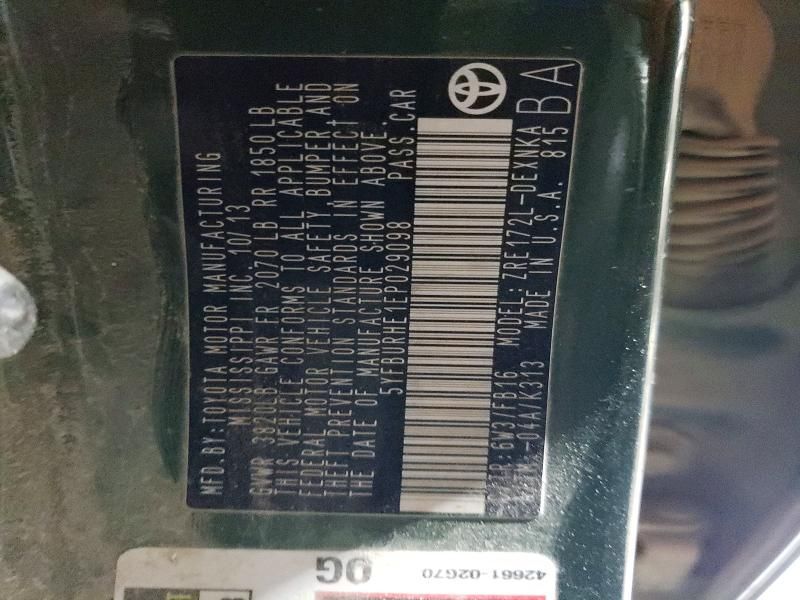 2014 Toyota Corolla l