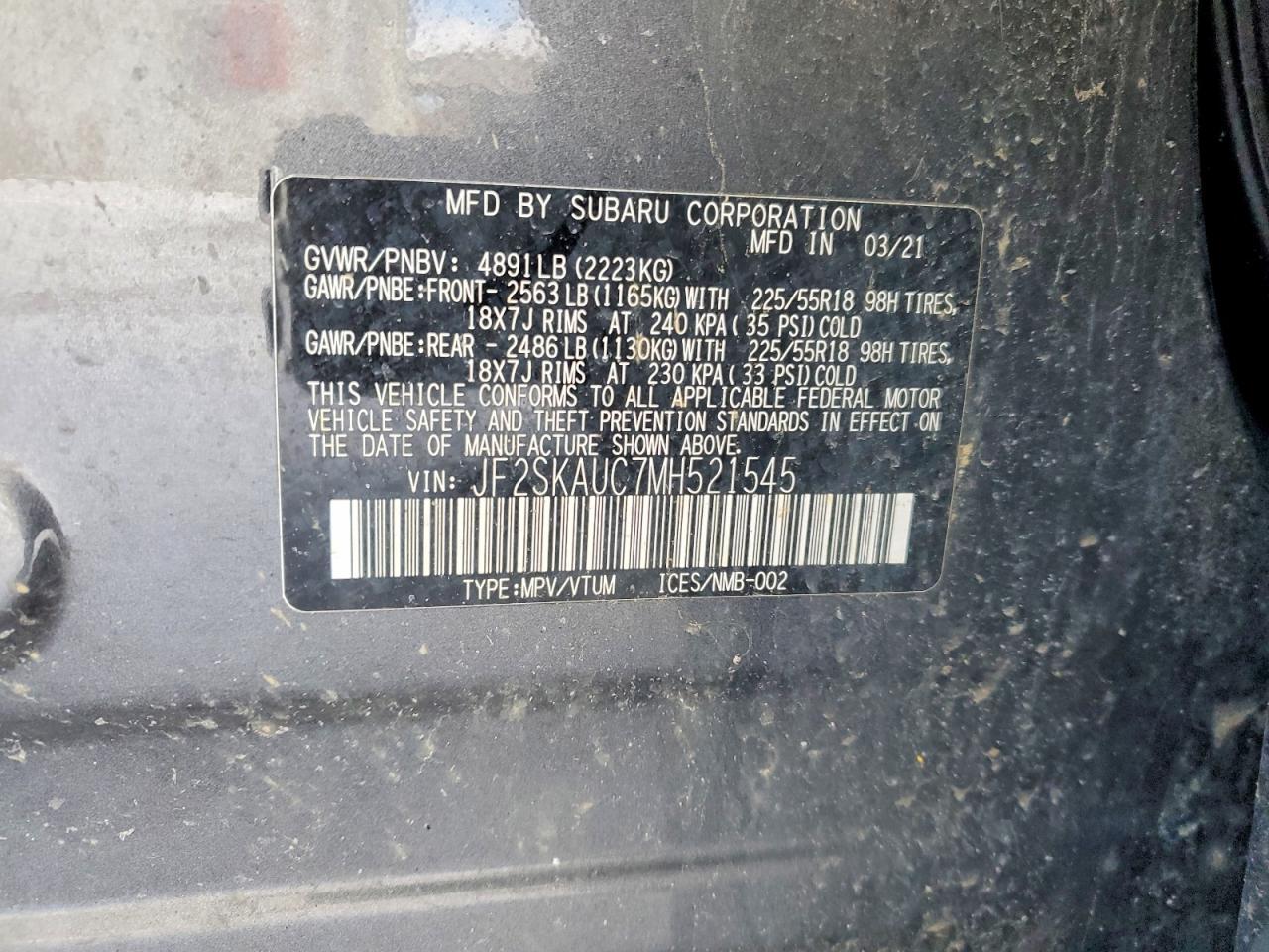 2021 Subaru Forester Limited