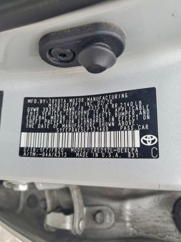 2020 Toyota Corolla le