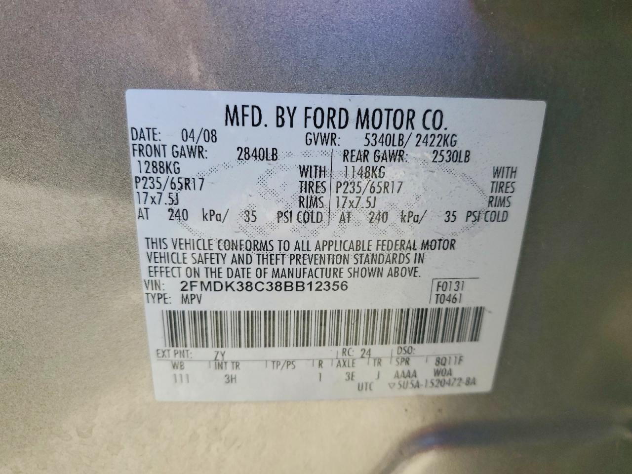 2008 Ford Edge sel