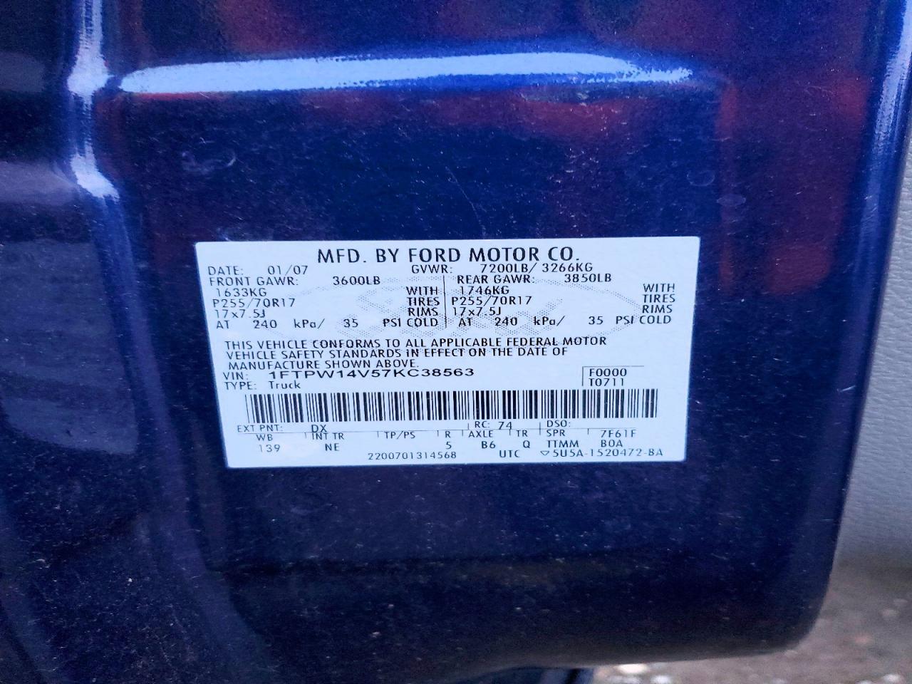 2007 Ford F150 Supercrew