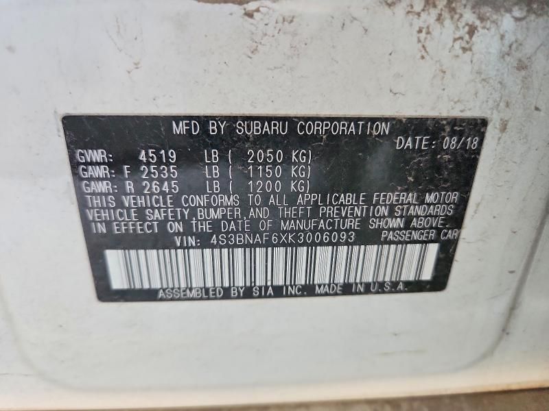 2019 Subaru Legacy 2.5i Premium