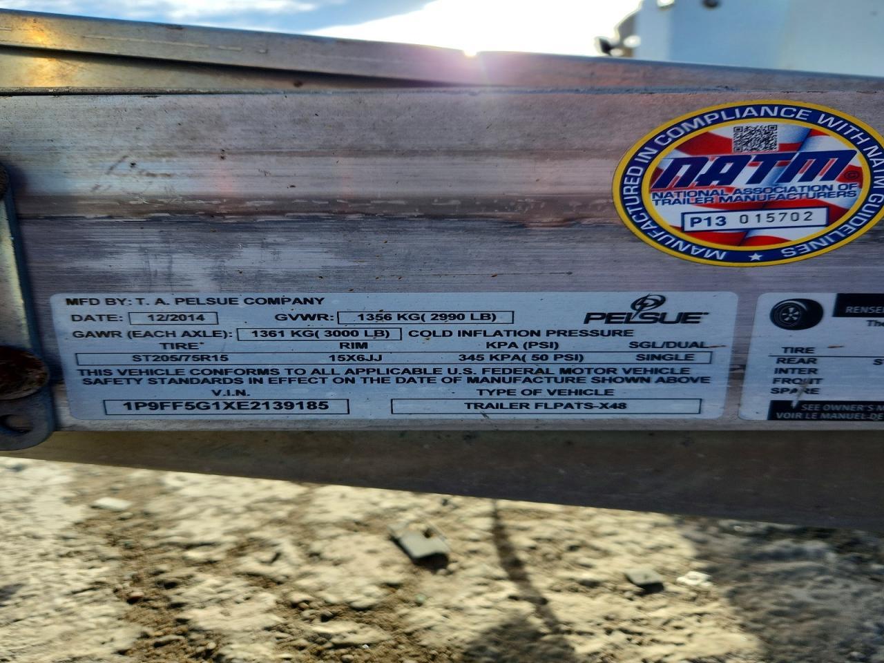 2014 Pelsue Flpats-X48 Fiber Optic Splcling Trailer