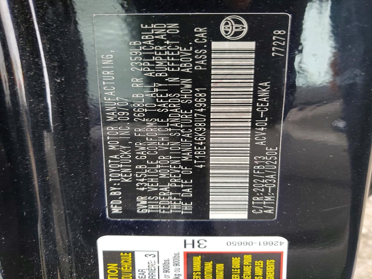 2008 Toyota Camry ce