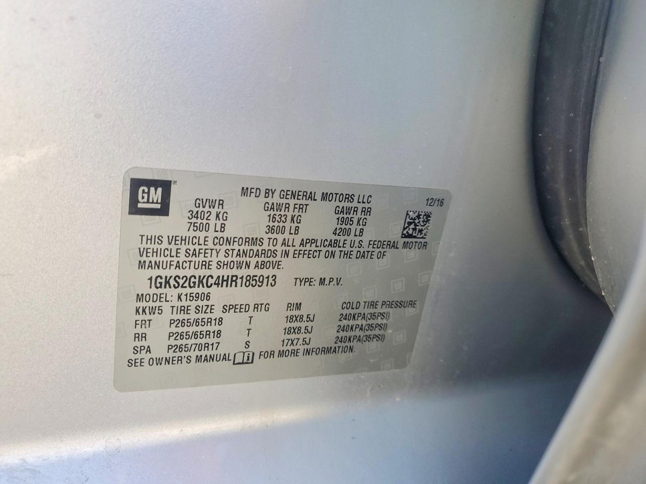 2017 GMC Yukon xl K1500 slt