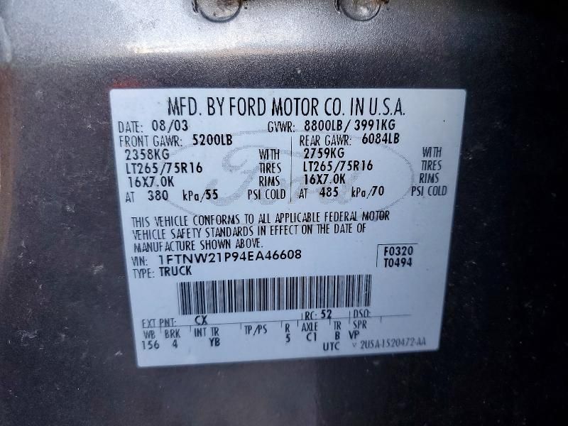 2004 Ford F250 Super Duty