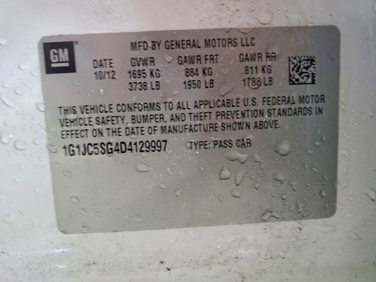 2013 Chevrolet Sonic lt