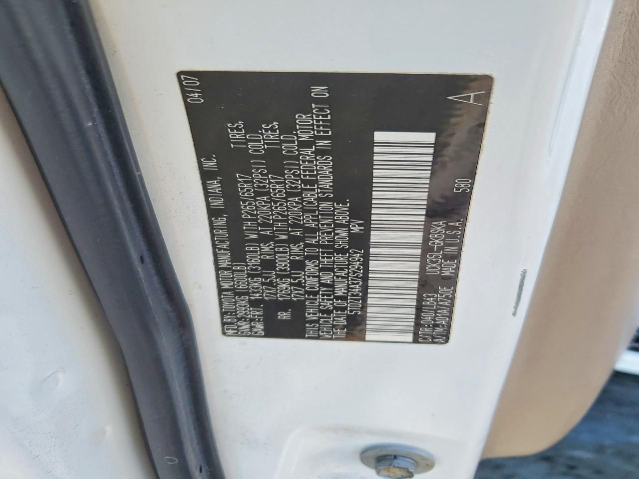 2007 Toyota Sequoia SR5