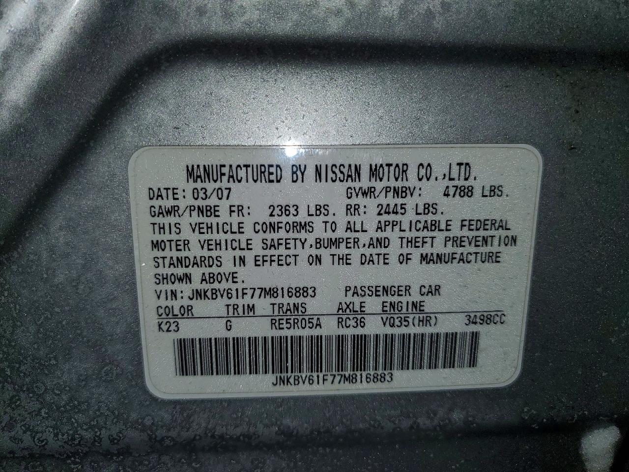 2007 Infinity G35