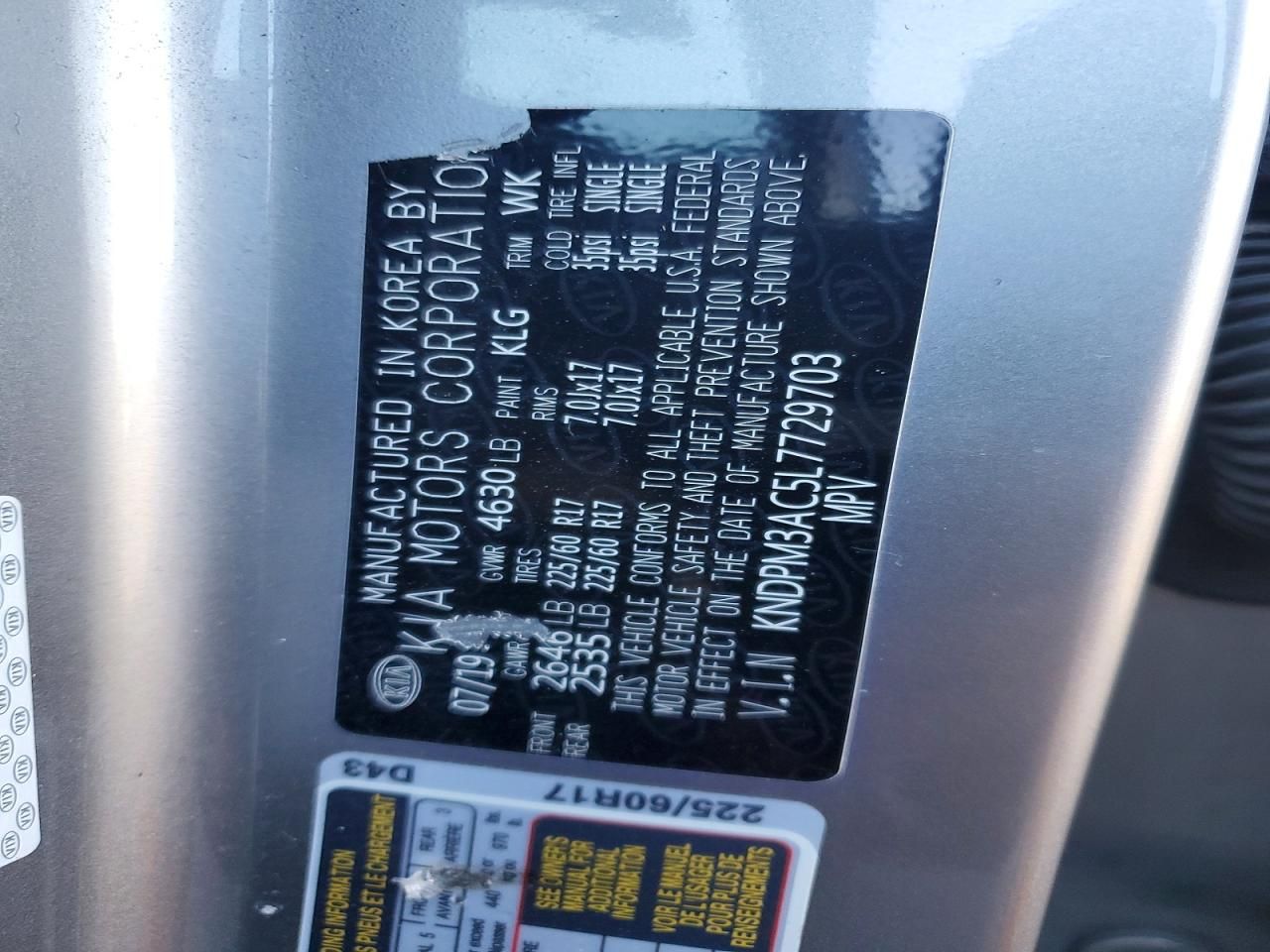 2020 KIA Sportage lx