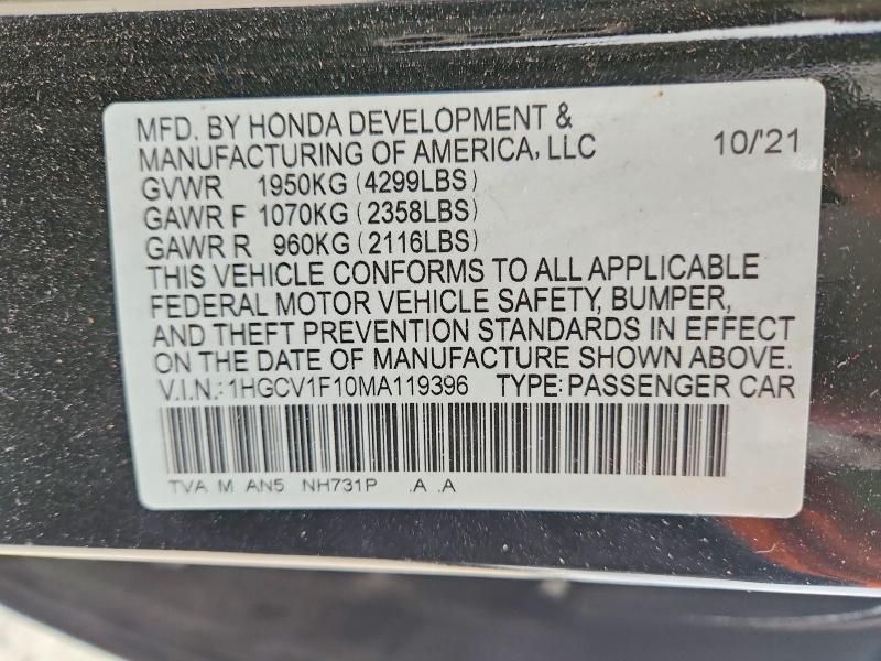 2021 Honda Accord lx