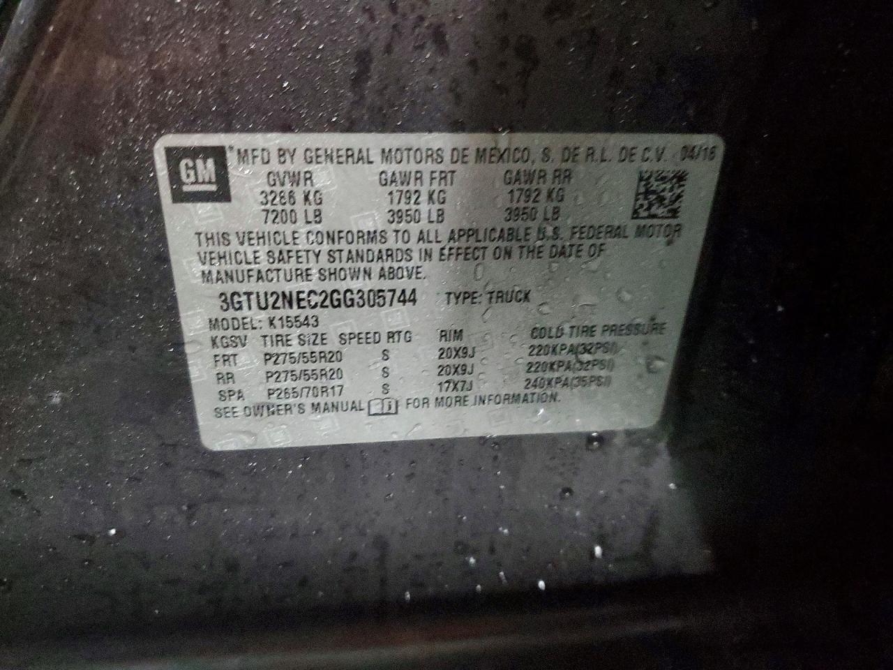 2016 GMC Sierra K1500 SLT