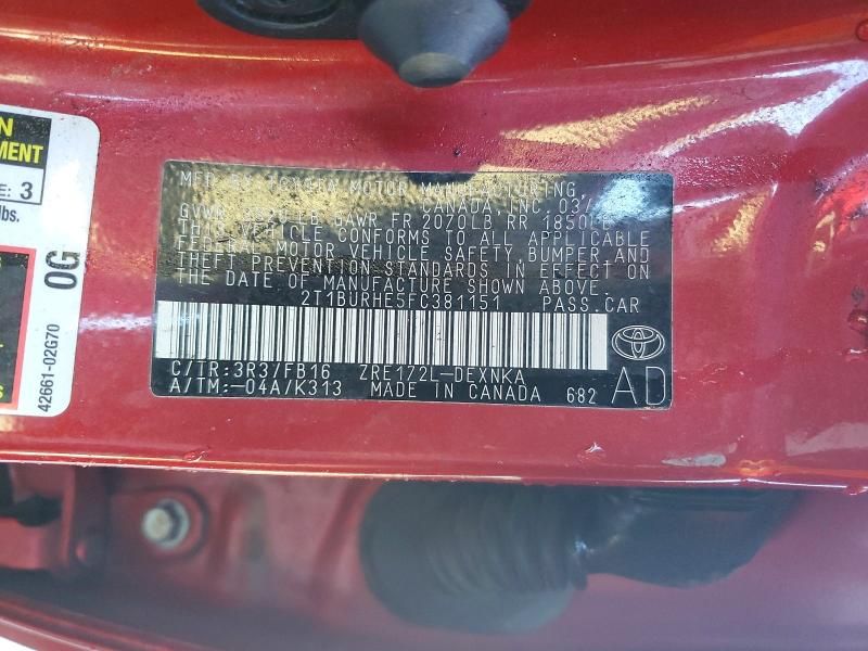 2015 Toyota Corolla l