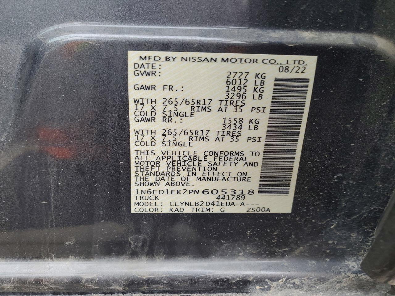 2023 Nissan Frontier