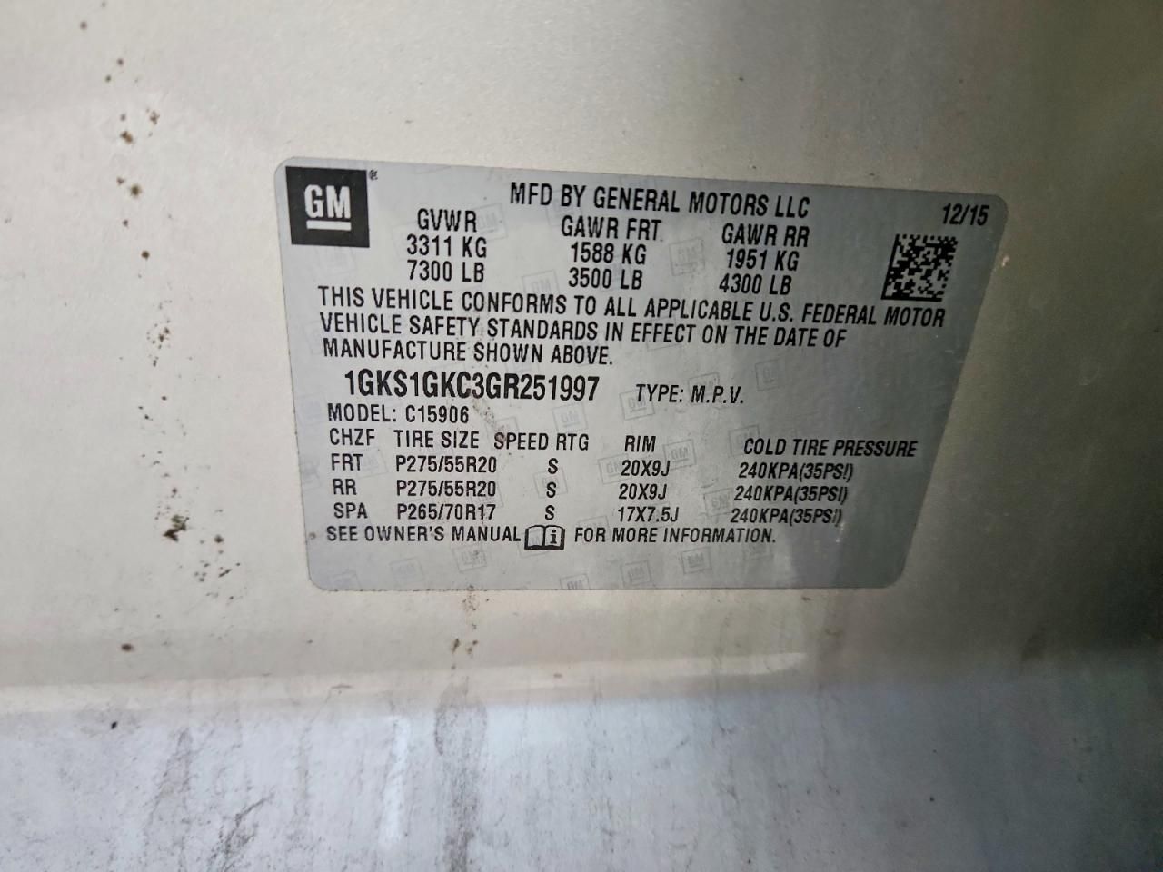 2016 GMC Yukon xl C1500 slt