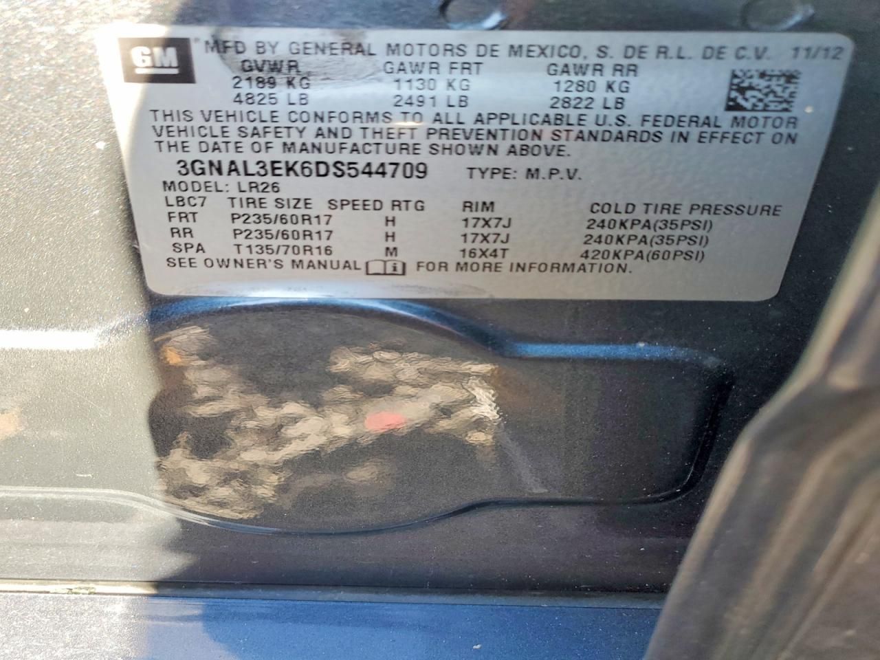 2013 Chevrolet Captiva lt