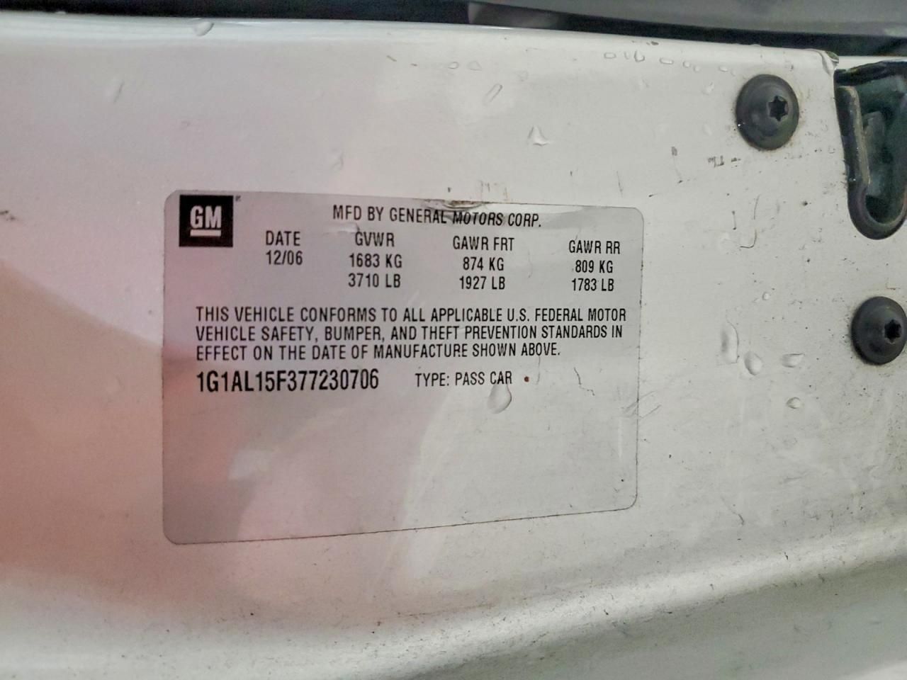 2007 Chevrolet Cobalt lt