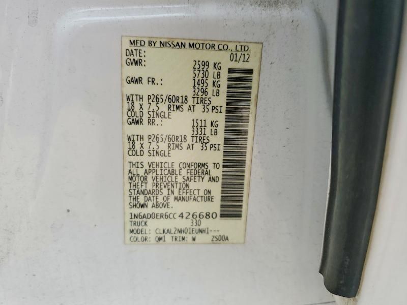 2012 Nissan Frontier s