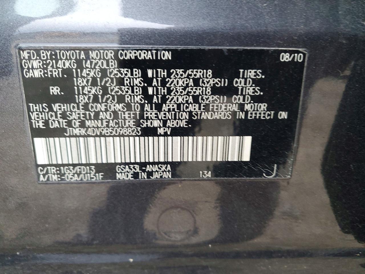 2011 Toyota Rav4 Sport