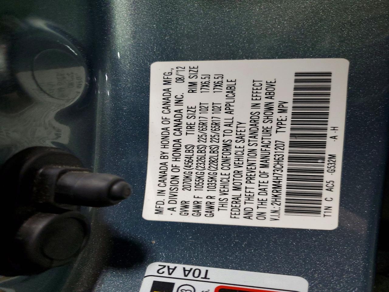 2012 Honda Cr-v exl