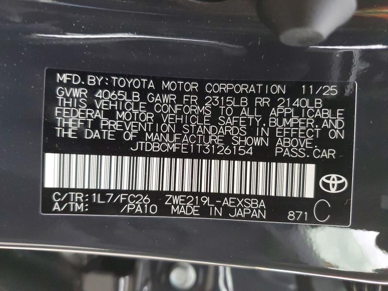 2026 Toyota Corolla le