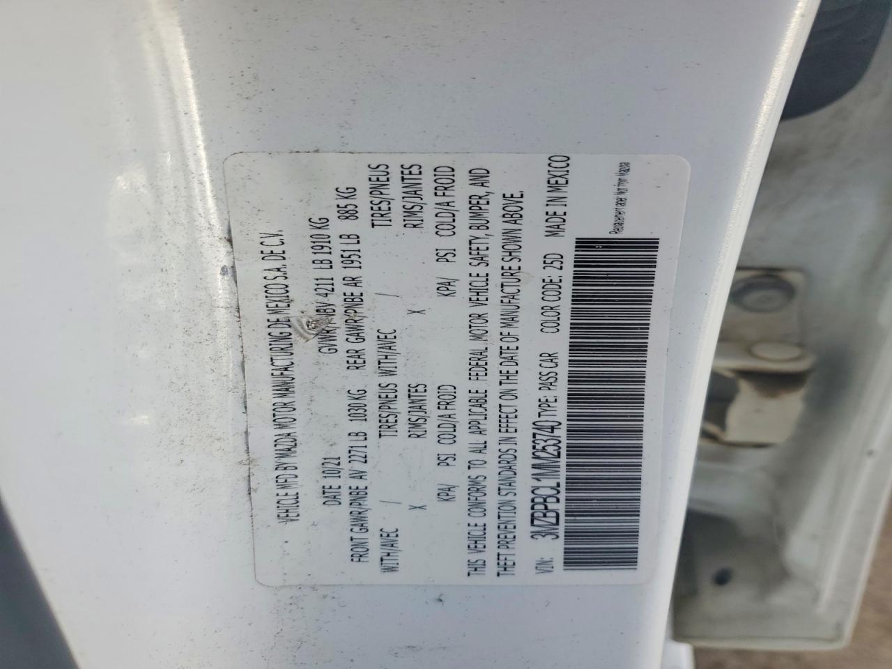 2021 Mazda 3 Preferred