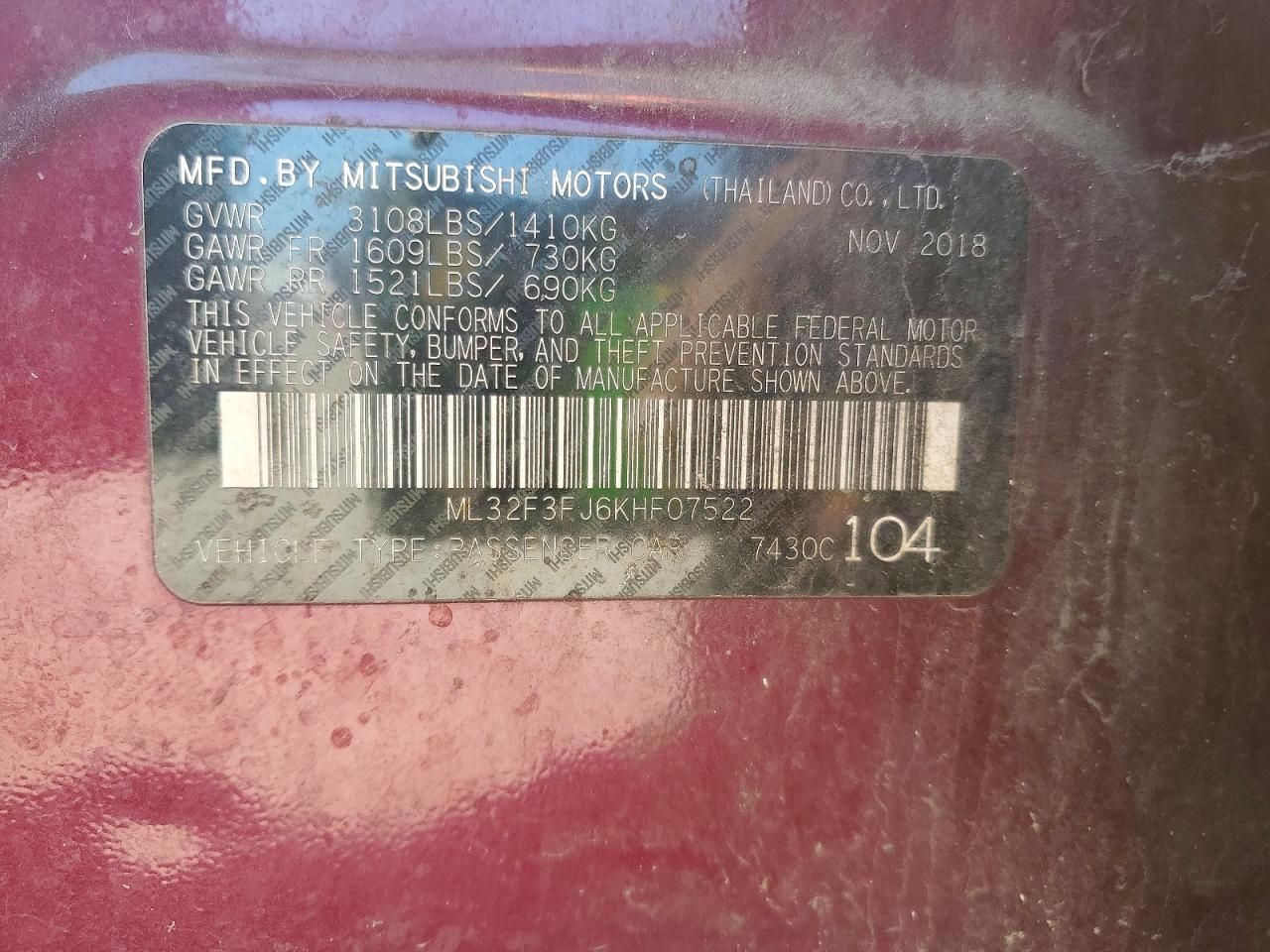 2019 Mitsubishi Mirage G4 es