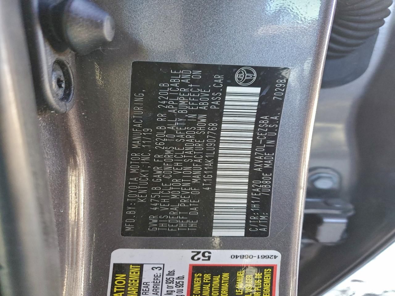 2020 Toyota Camry se