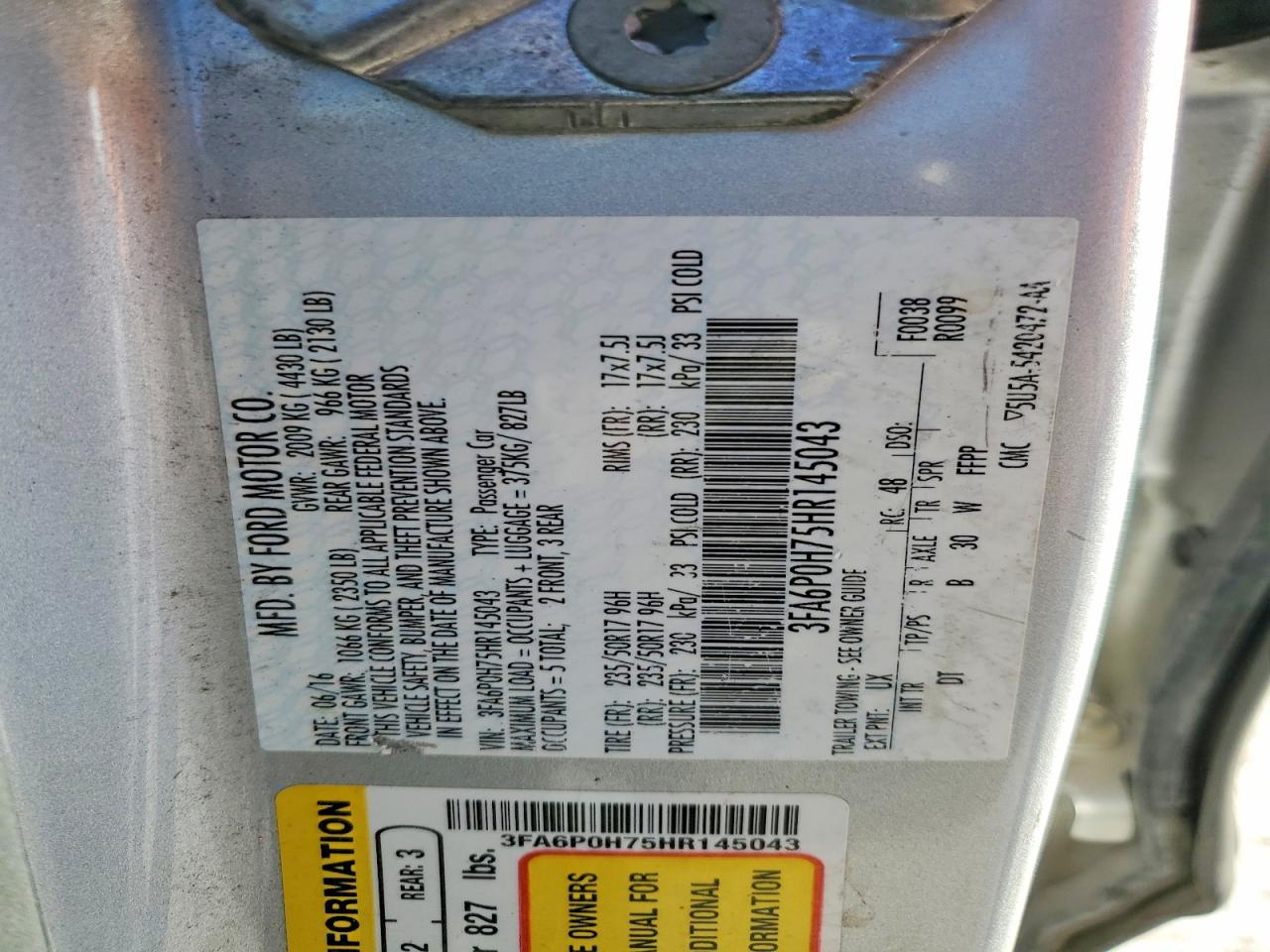2017 Ford Fusion se