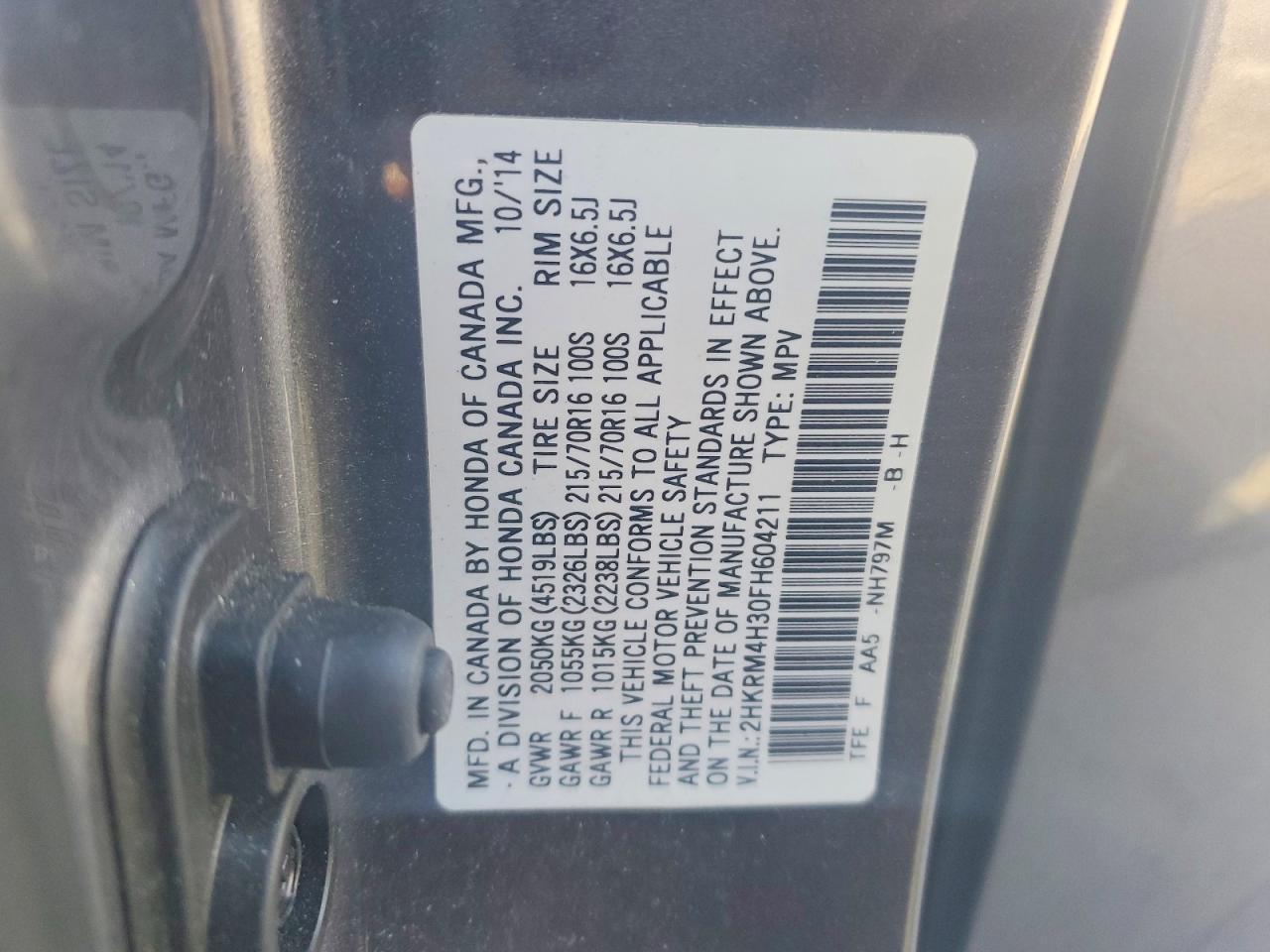 2015 Honda Cr-v lx